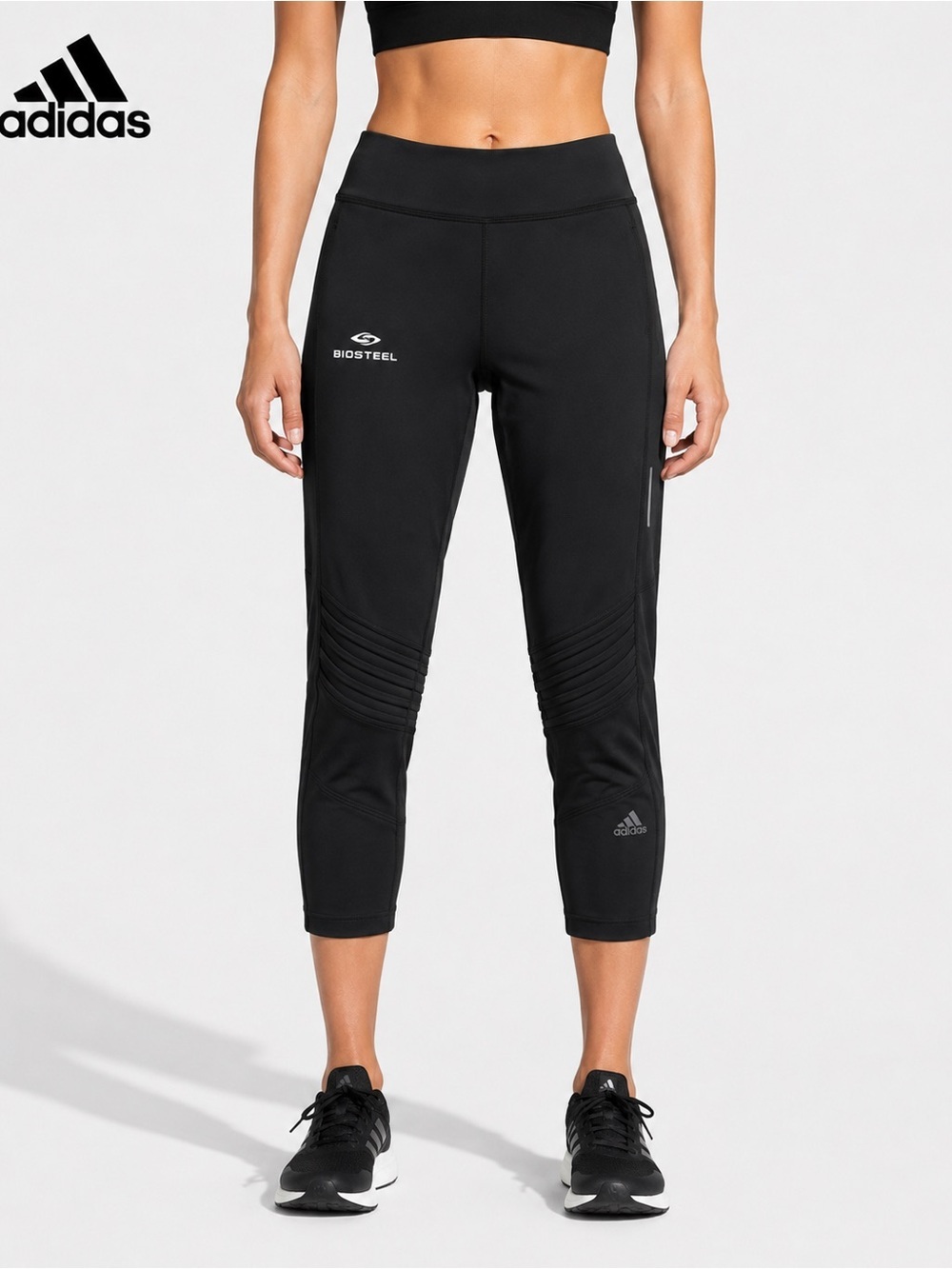 Adidas ClimaCool Running 
 XL Black Cropped Athletic Training Pants BioSteel